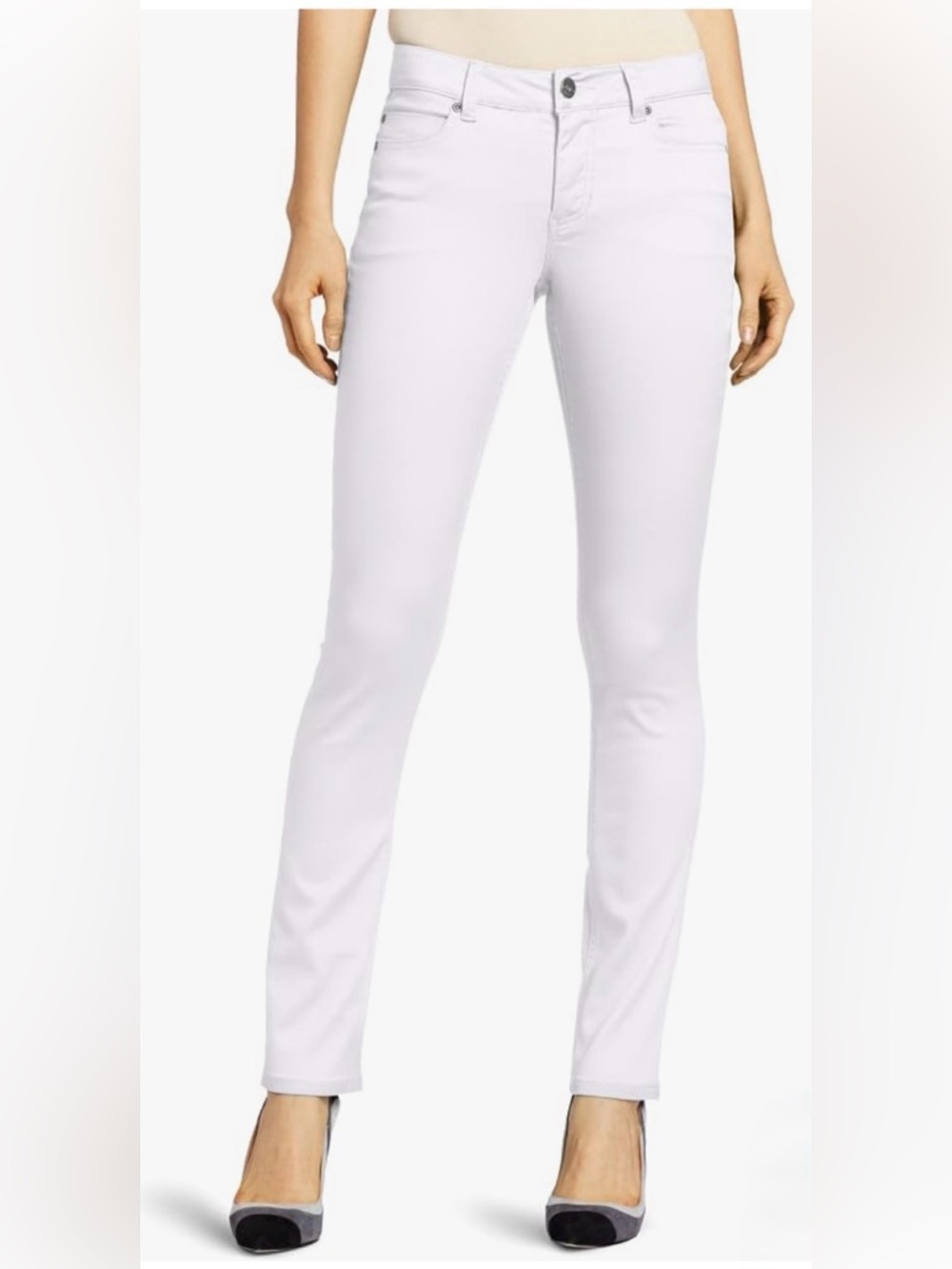 Liverpool Jeans Company Women's White Straight-Leg Jeans